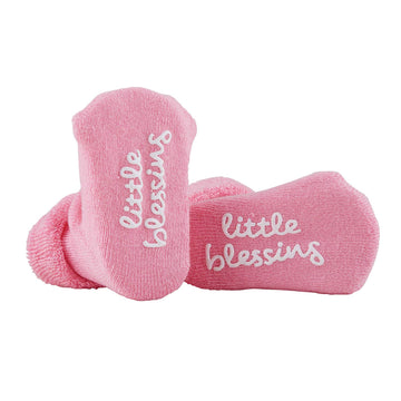 Stephan Baby 139349 Little Blessing Inspirational Socks  Pink - 3-12 Monthpack Of 2