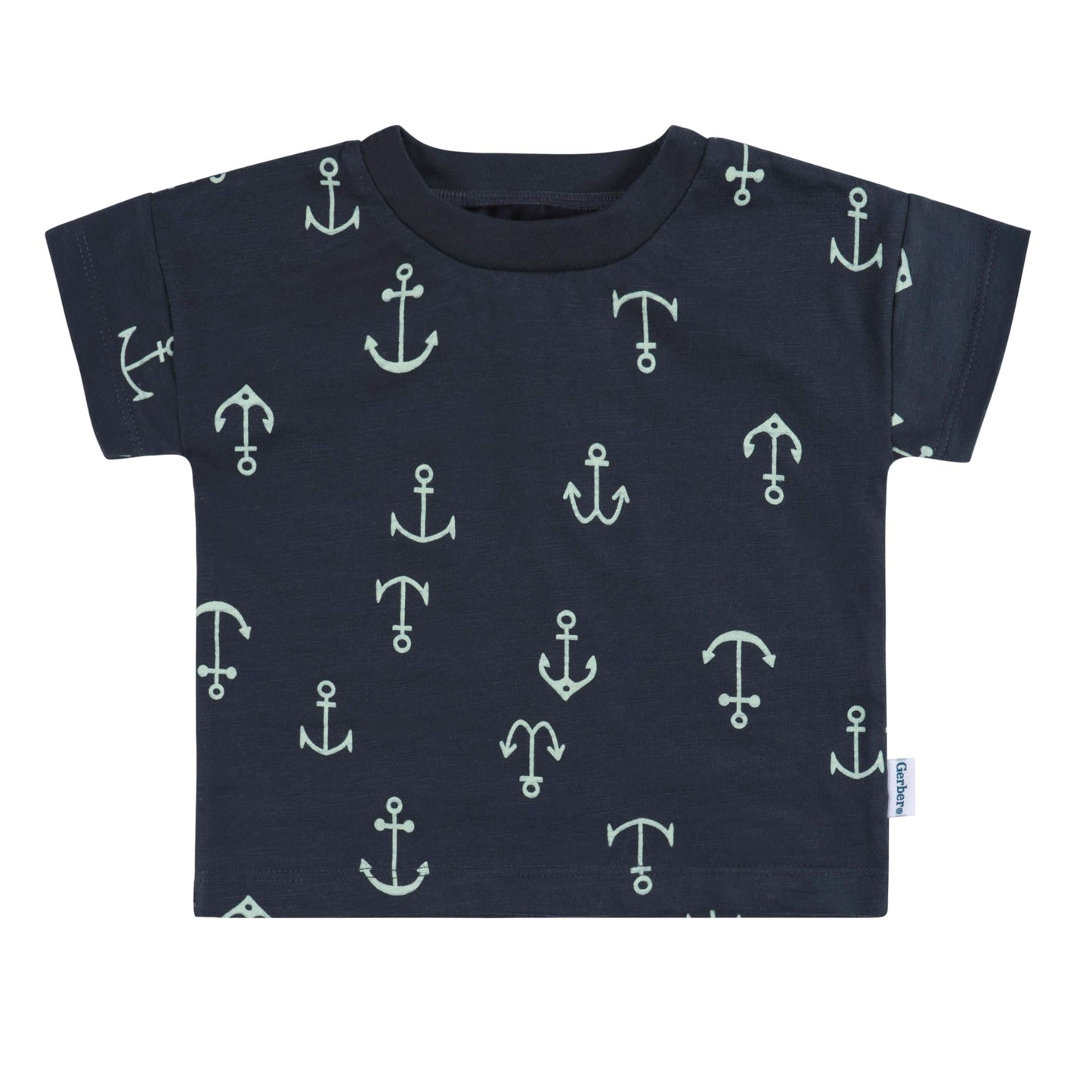 Gerber Baby Boys T-Shirt And Shorts Set, Anchor, 0-3 Months