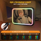 Baby Car Mirror With Light, 7 Rgb Light Rear Facing Baby Car Seat Mirror With Remote Control Rechargeable 360 Rotation Hook Clip