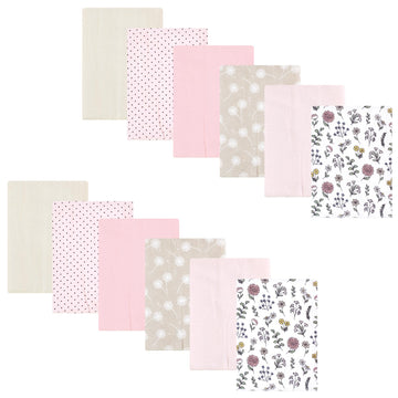 Hudson Baby Unisex Baby Flannel Burp Cloth 12Pk, Dandelion Wish, One Size