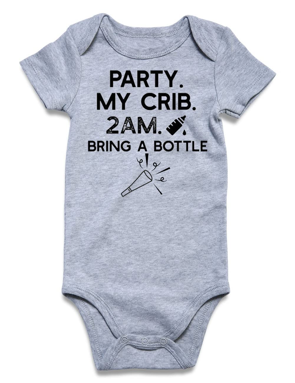 Bfustyle Newborn Announcement Romper Fall Funny Saying Romper Party My Crib 2Am Bring A Bottle Bodysuit Babe Shower Gifts 0-18 M