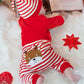 Von Kilizo Baby Girl Christmas Outfit Baby Girl Long Sleeve Rompers Striped Pant Sets My First Christmas Baby Girl Outfit Infant
