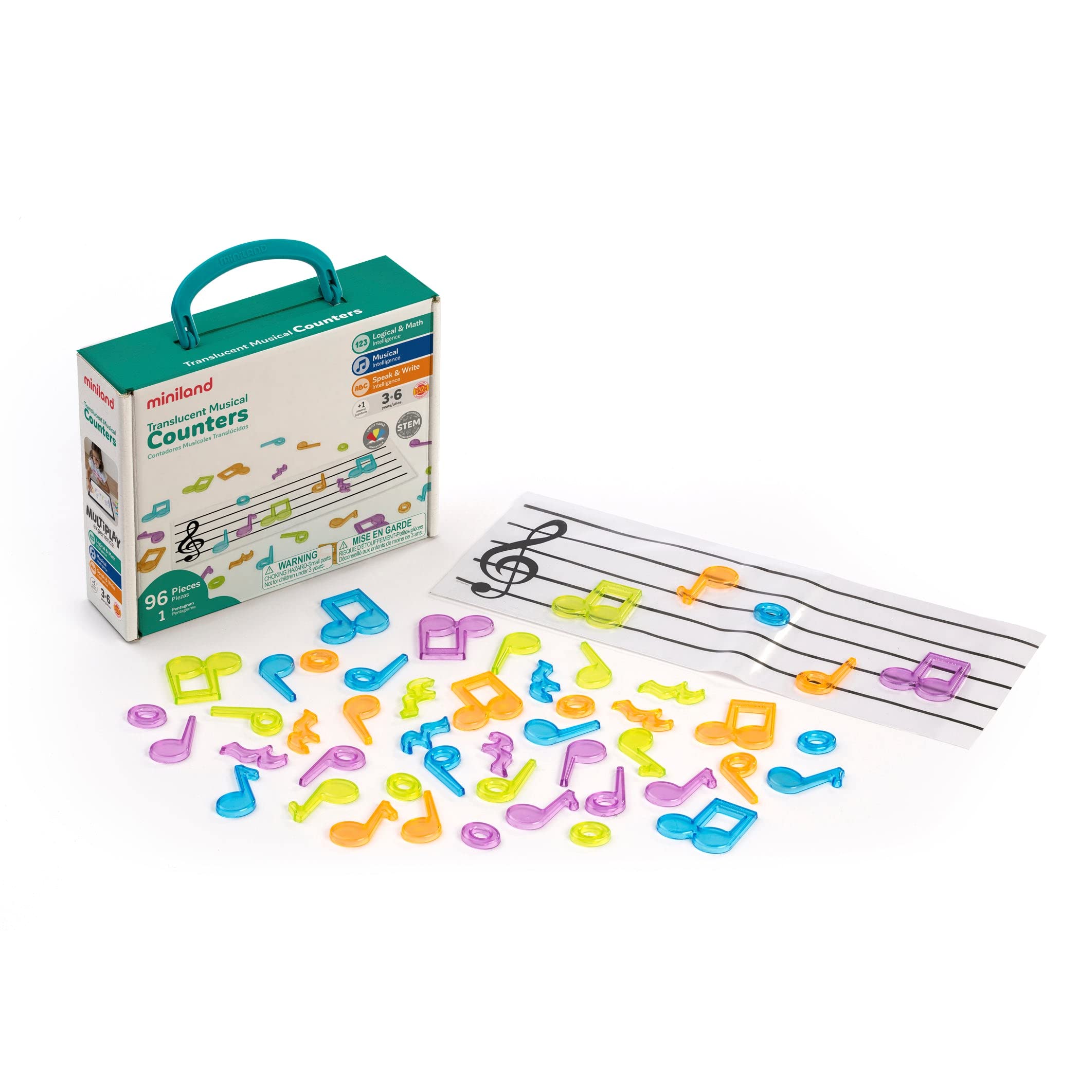Miniland Translucent Musical Counters for Musical Learning and Develop ...