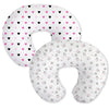 Little Grape Land Nursing Pillow Cover For Baby Girl, 2 Pack Soft Removable Breast Feeding Pillow Cover, 100% Cotton Nursing Pil
