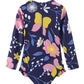 Baby Girls Long Sleeve Bathing Suits One Piece Swimsuits For Kids Sun Protection Rash Guard Swim Shirts Floral 18 Months