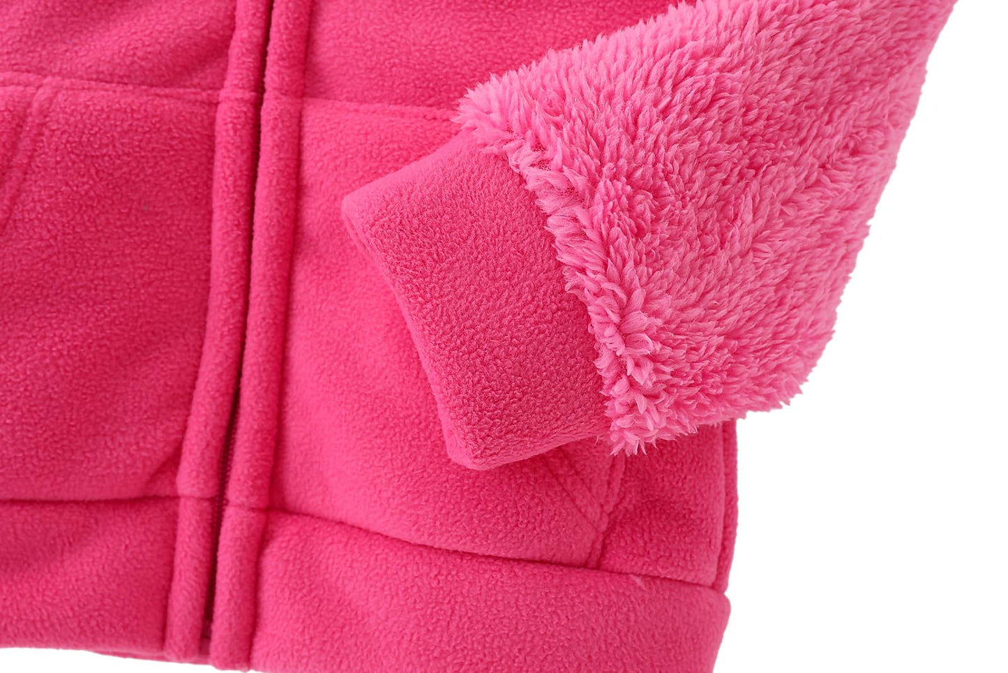 Amiyan Bear Ears Shape Fleece Warm Hoodies Clothes Toddler Zip-Up Light Jacket Sweatshirt Outwear For Baby Boys (Rose, 2-3T)