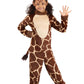Girl'S Giraffe Costume With Headband - Kid'S Giraffe Jumpsuit - Child Safari Zoo Animal Halloween Costume M