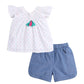 SPRING BUNNY  Toddler Girl  Doll  Multi Color Dobby Top and Bottom Set  6Yr