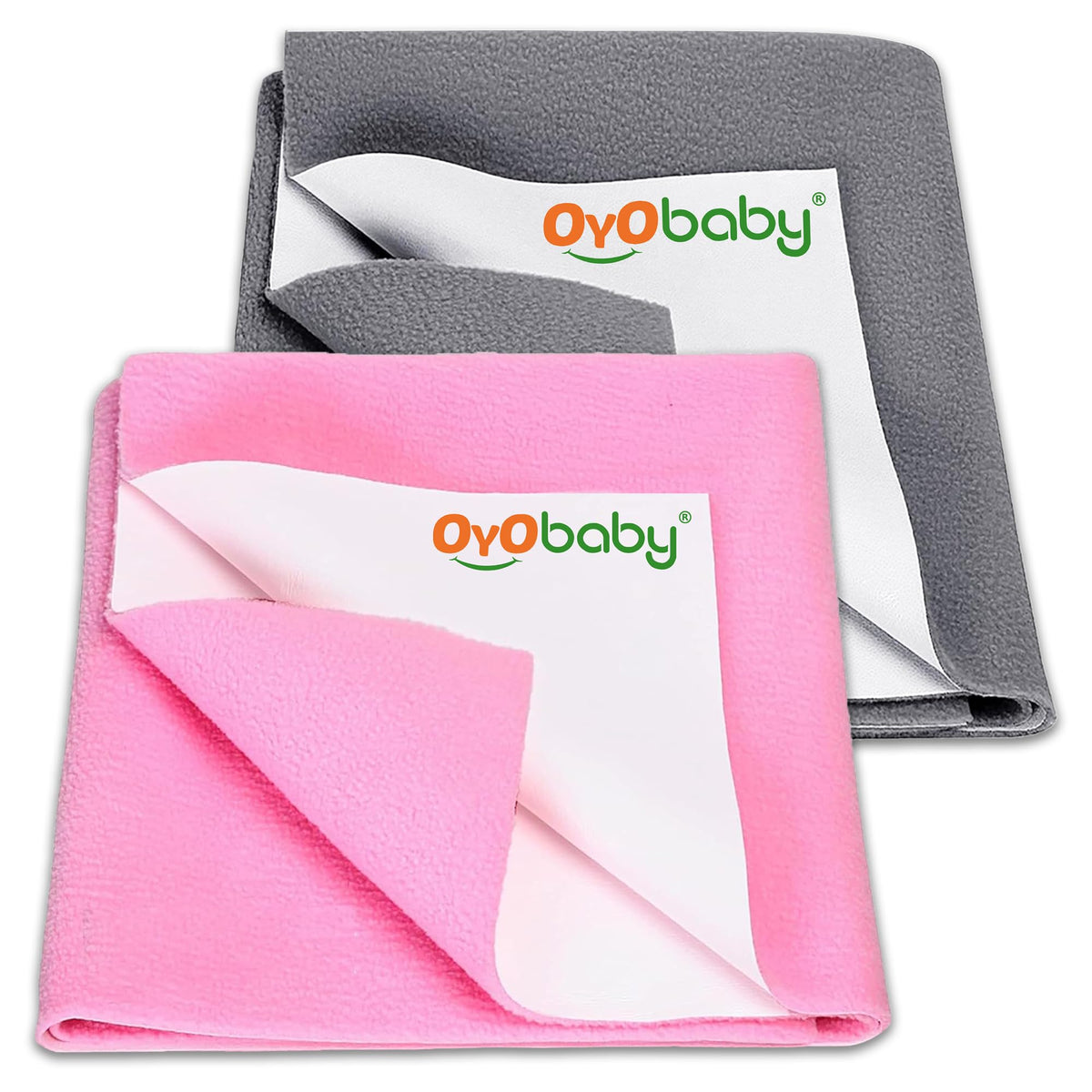 Oyo Baby Waterproof Dry Sheet Medium Size 10070 Cm Pack Of 2 | Reusable, QuickDry, Soft And Breathable Bed Protectors For 012 