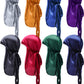 8 Pieces Satin Baby Durags Kids Satin Durag Caps Headwraps With Long Tail And Wide Straps For 360 Waves (Dark Color)