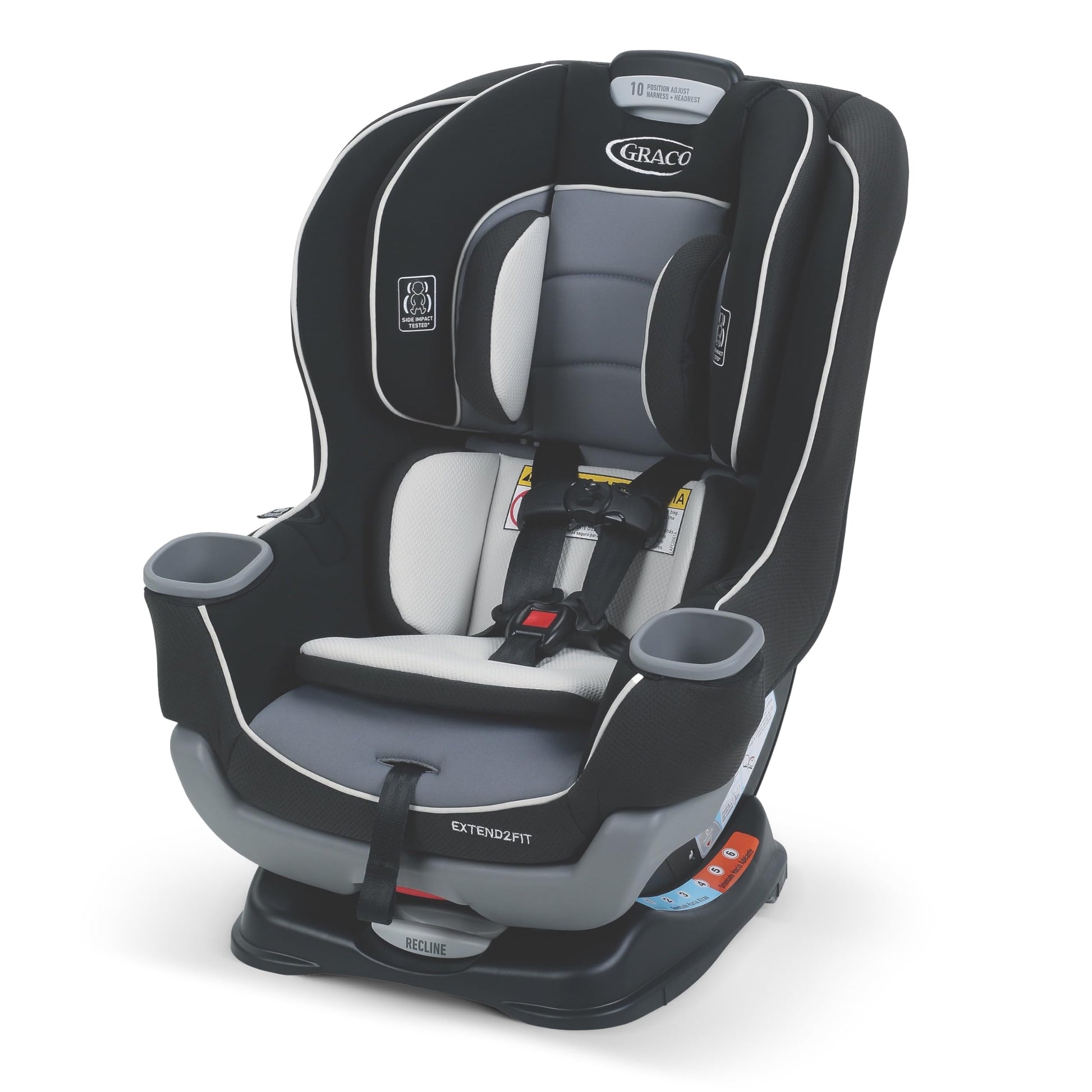 Graco Extend2Fit 3-in-1 Car Seat, Grey Booster Car Seat Convertible