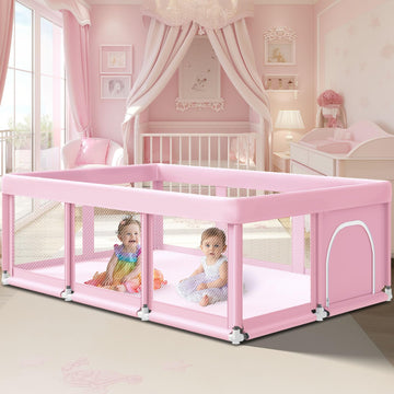 Fshibila 74'   50' Large Baby Playpen, Baby Playard For Babies And Toddlers, Baby Fence Play Pens For Indoor & Outdoor, Sturdy