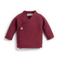 MONICA + ANDY Lucky Baby Cardigan, Size 12-18 Months, Plum Purple, 100% Organic Baby Clothes for Girls, Button Wrap Cardigan, Su