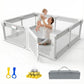 Funyoo 71   59 Baby Playpen with Gate, Large Baby Play Pen for Babies and Toddlers, Infant Fence Play Yard with Door for Living 