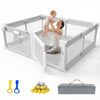 Funyoo 71   59 Baby Playpen with Gate, Large Baby Play Pen for Babies and Toddlers, Infant Fence Play Yard with Door for Living 