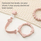 Yiveko Pacifier Holder Clips For Baby - Silicone Paci Binky Clips 4Pcs - Animal Design Rainbow-Ivory+Blush