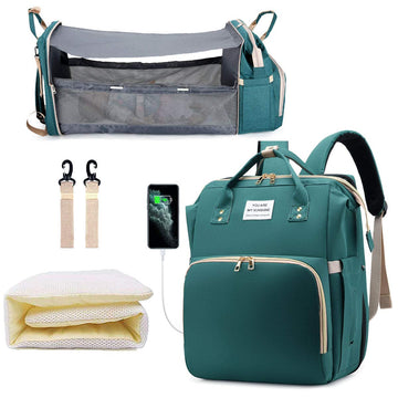 Salifa Diaper Bag Backpack With Changing Station, Nappy Baby Bags With Portable Changing Pad, 900D Waterproof Multi-Function Tra