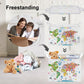 Clastyle Back To School World Map Storage Bin Alphabet Animals Baby Gift Basket Playroom Nursery Kid Toy Basket Organizer Rectan