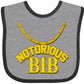 Inktastic Notorious Bib Baby Bib Heather And Black 1C5D1