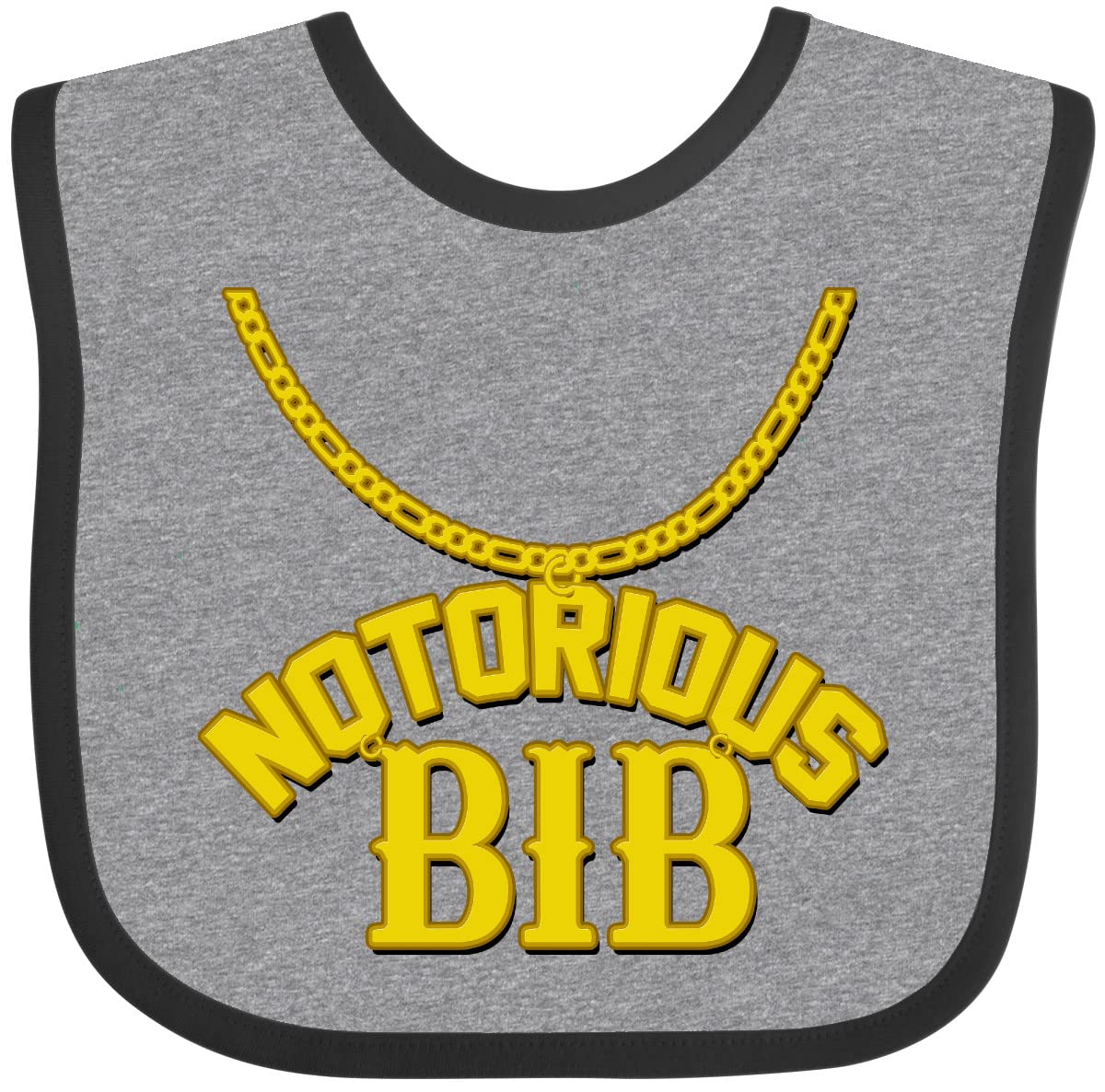 Inktastic Notorious Bib Baby Bib Heather And Black 1C5D1