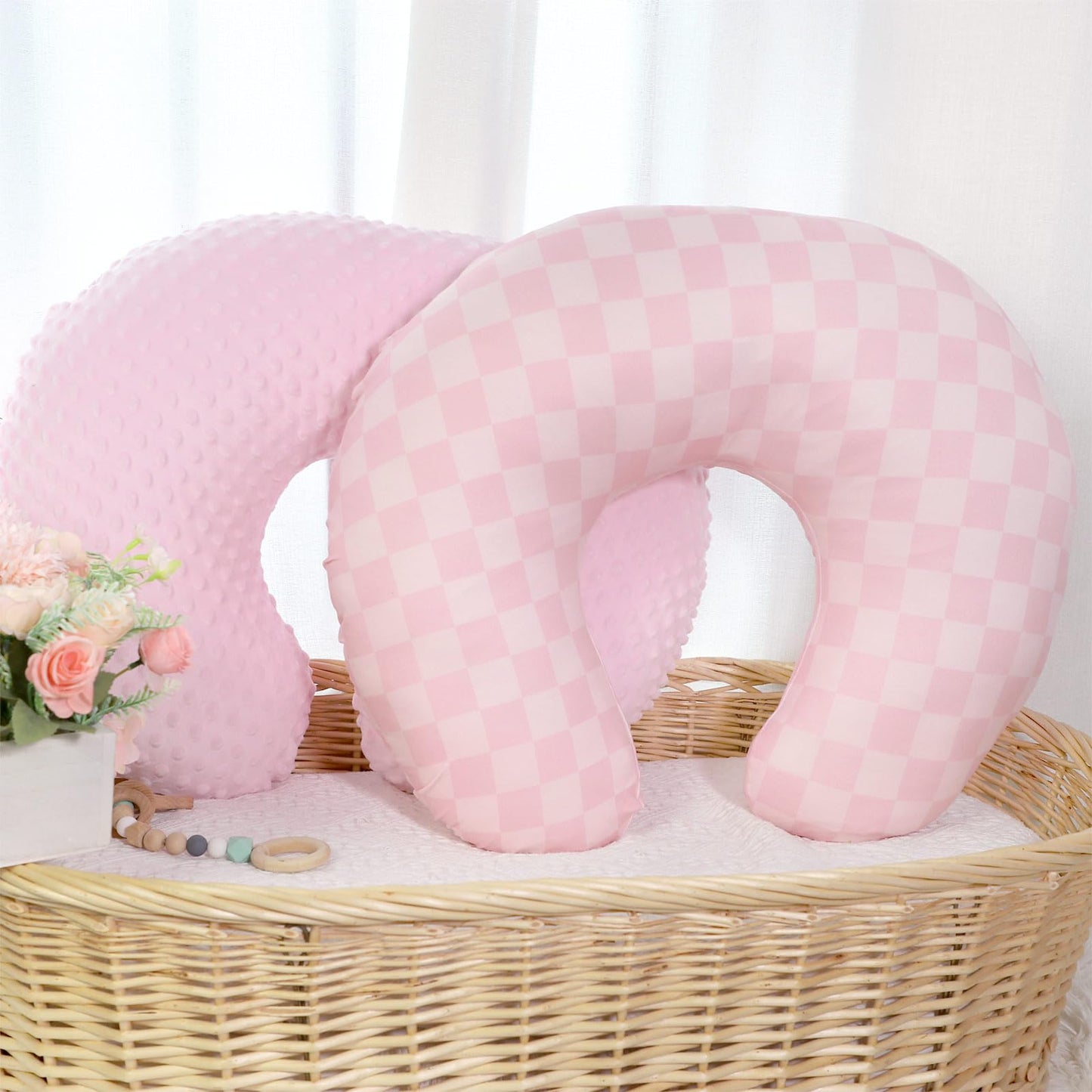 Dayeeball 2 Pack Nursing Pillow Covers, Removable Nursing Covers For Breastfeeding Pillows, Stretchy And Soft Breastfeeding Pill