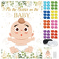 Sietdeseo Pin The Pacifier On The Baby Game - 48 Pcs Stickers, Large Eucalyptus Poster For Kids Birthday, Baby Shower Party Supp