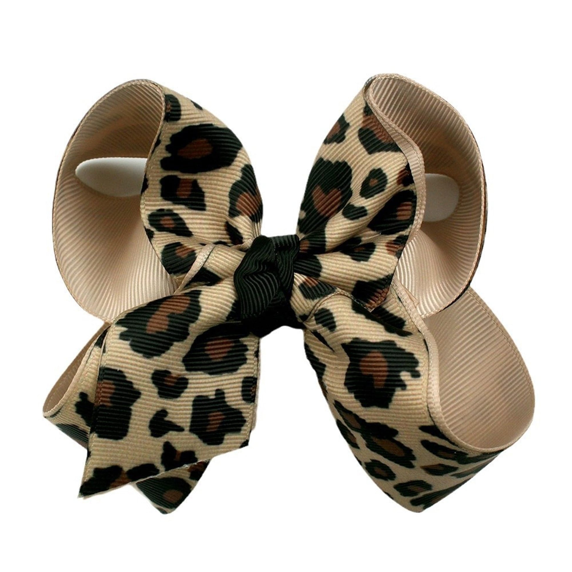 Leopard Hair Bow Clips for Girls Women Animal Print Hair Accessories with Non-Slip Clips, Bow hairpin Hair Accessories.(FJ119) (