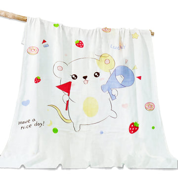 BEMBIKA Bamboo Muslin Blanket Baby 110X110 Cm Stroller Blanket Receiving Blanket for Newborn Unisex Baby (Pure Bamboo Sweet Mous