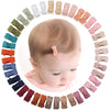 C  Llot 40Pcs Mini 1.2' Grosgrain Ribbon Snap Clips - Tiny Fine Thin Hair Bows In Pairs For Baby Girls, Toddlers, And Infants