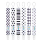 Babygoal Neutral Pacifier Clips, 6 Pack Binky Paci Holder Clips And Leash For Boys And Girls Fits For Most Pacifier, Binkie Styl