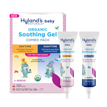 Hyland'S Baby - Organic Day/Night Soothing Gel Combo Pack, Cooling Gel For Oral Discomfort, Easy-To-Apply, Ages 2 Months & Up, 1