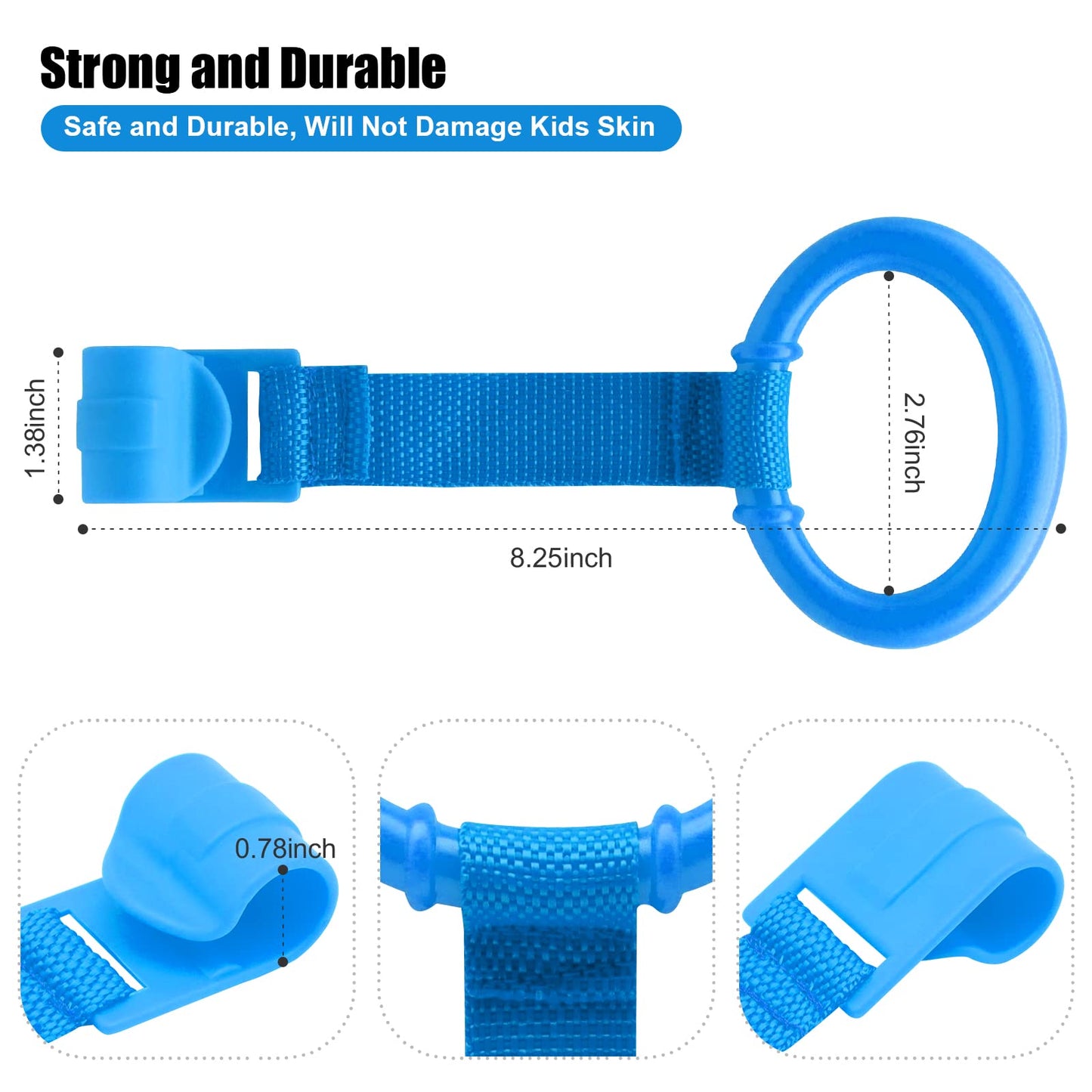 Baby Pull Up Rings, 2 Pcs Bed Stand Up Assistant, Play Gym Crib Pull Ring For Toddler Kids Children Walking Training Tool(Blue A