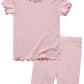 Vaenait Baby Infant Kids Toddler Short Sleeve Sleepwear Pajamas 2Pcs Set Shirring Greypink Js