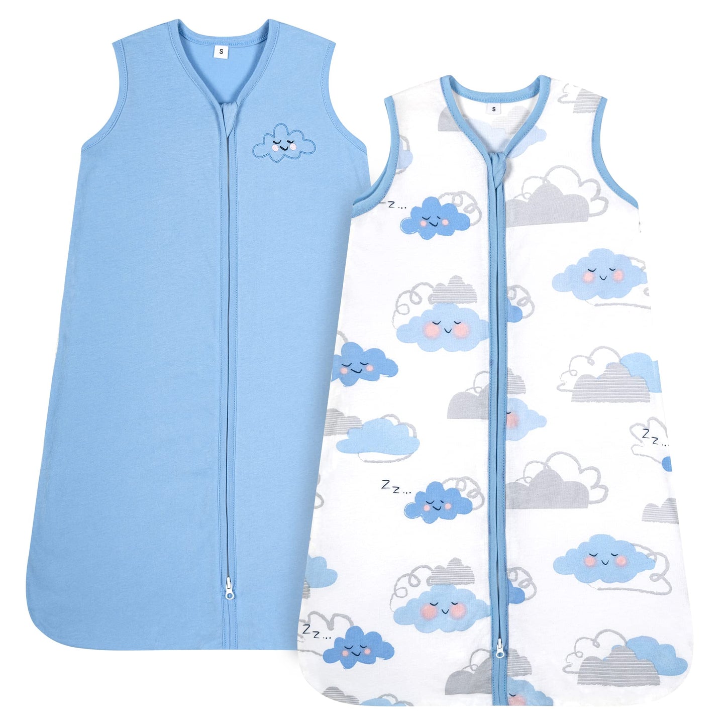 TILLYOU Sleep Sack 18-24 Months - 0.5 TOG Baby Wearable Blanket with 2-Way Zipper, Extra Soft Cotton Sleeveless Sleeping sack 2 