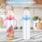2 Pcs Trelaco Sublimation Baby Bottle Sublimation Blank Sippy Cups With Handle 8 Oz Blank Kids Stainless Steel Insulated Tumbler