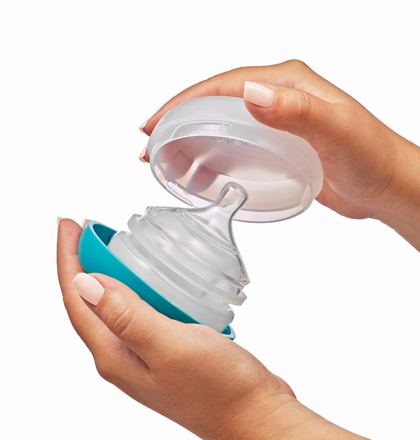 Boon Nursh Baby Bottle Storage Buns - Baby Bottle Holder for Nursh Baby Bottles - Travel Baby Bottle Holder - Blue and White - 3