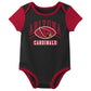 Outerstuff Nfl Newborn Baby And Infant Short Sleeve Bodysuit Variety 3-Pack - Arizona Cardinals, 6-9M