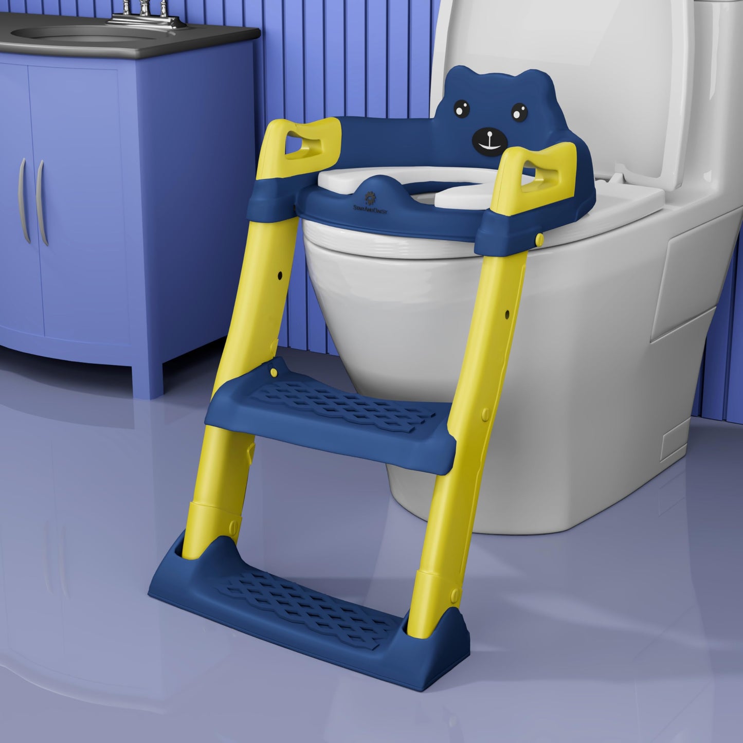 Staranddaisy Potty Training Seat  Potty Seat For Kids 15 Years/Ladder Baby Potty Seat With Comfortable Soft Cushion, AntiSkid