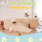 Elftopia Foam Climbing Blocks With Ball Pit & Stairs For Toddlers Aged 1-3 -Soft Playset For Indoor Crawling, Foam Playground Se