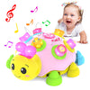 Baby Crawling Toys 6-12 Months,Musical Ladybug Crawling Toy for Infants 0-3-6 7 8 9 10 12-18 Months,Early Education Light Up Mus