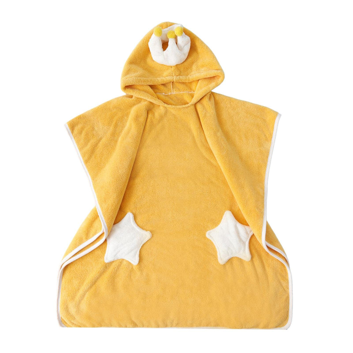 CALANDIS Baby Hooded Bathrobe Baby wrap for Bath Pool Beach Shower Stylish Yellow Size S | Towels & Washcloths | Bathing & Groom