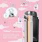 Ecovessel Frost Stainless Steel Kids Water Bottle With Straw Lid, Leak Proof Bottle For School With Carry Handle & Silicone Base