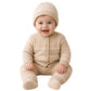 Baby Woollen Sweater Set With Cap & Socks For Winter (Beige, 03 Months)