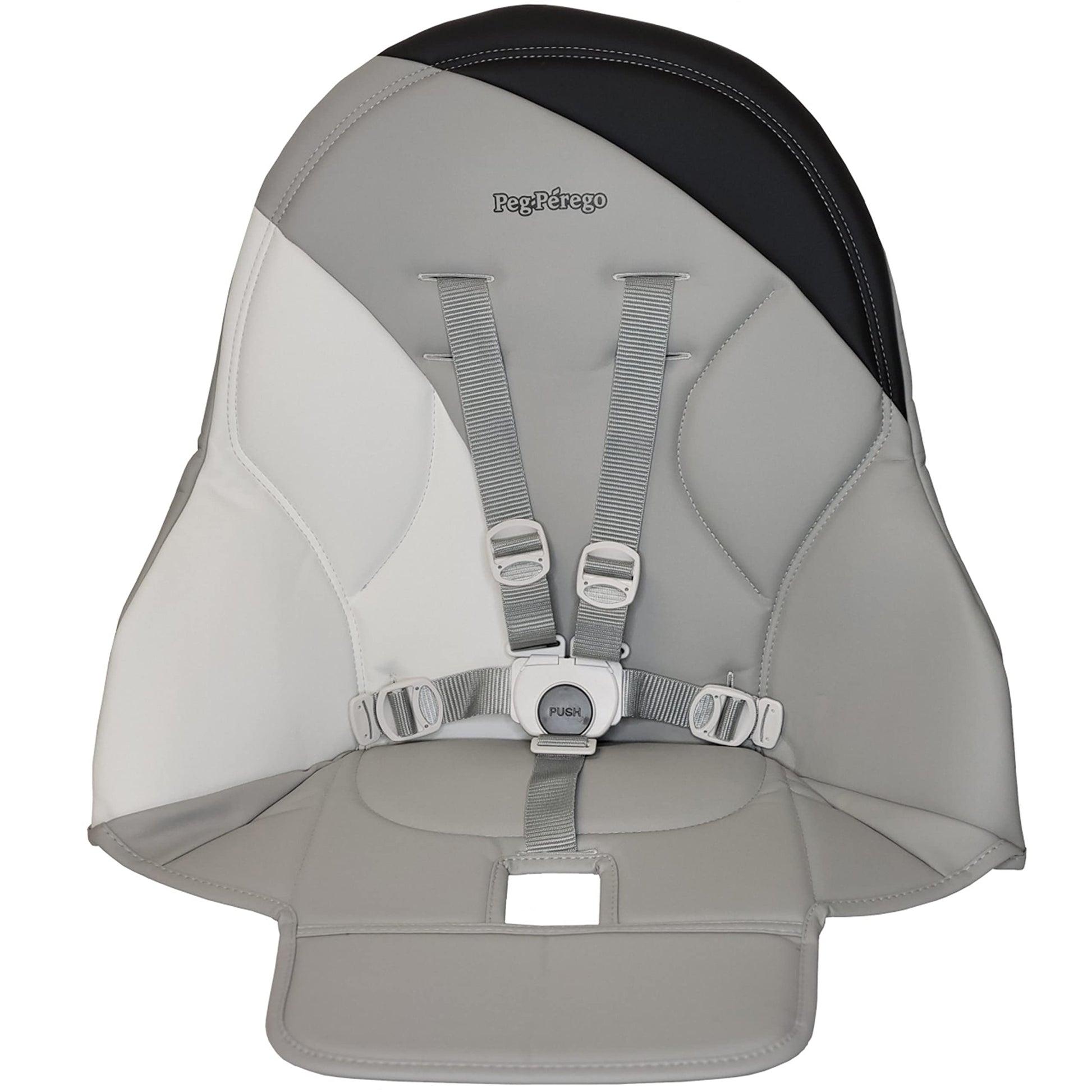 Peg Perego Siesta/Prima Pappa Zero 3 high Chair Replacement Upholstery with seat Belt, Palette Grey (Grey)