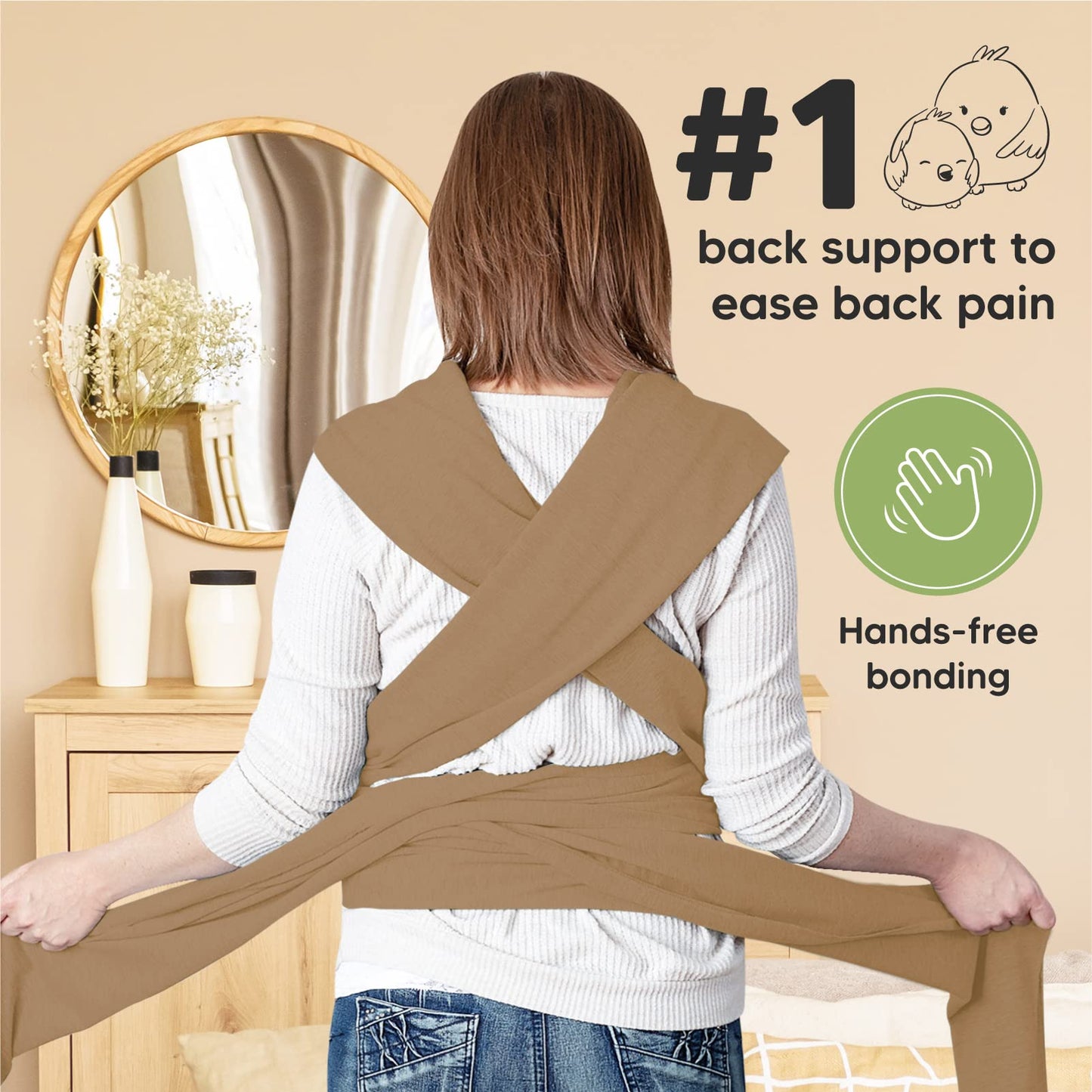 KeaBabies Baby Wrap Carrier - All in 1 Original Baby Carrier Newborn to Toddler Sling, Easy to Wear, Hands Free Bonding, Lightwe