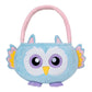 Lubot Owl Easter Basket For Kids, Cute Plush Empty Bucket With Small Ears And Handle Egg Hunt Tote Candy Bag Basket For Boys Gir