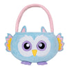Lubot Owl Easter Basket For Kids, Cute Plush Empty Bucket With Small Ears And Handle Egg Hunt Tote Candy Bag Basket For Boys Gir