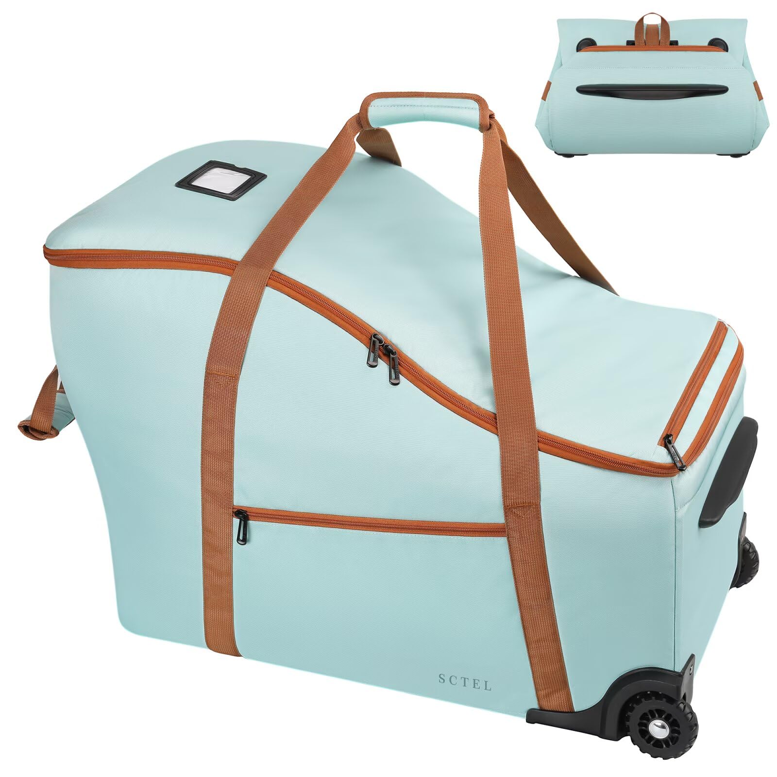 SCTEL Car Seat Travel Bag for Airplane Compatible with Most Infant Car Seats, Padded Car Seat Cover Bag, Carseat Gate Check Bag 