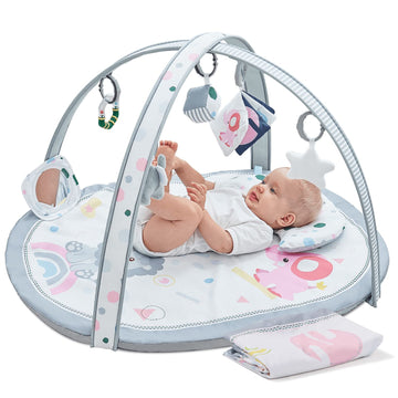 Baby Play Mat, Ibabejoy Stage-Based Play Gym With 2 Machine Washable Mat Covers For Newborn To Toddler, 7 In 1 Activity Mat For