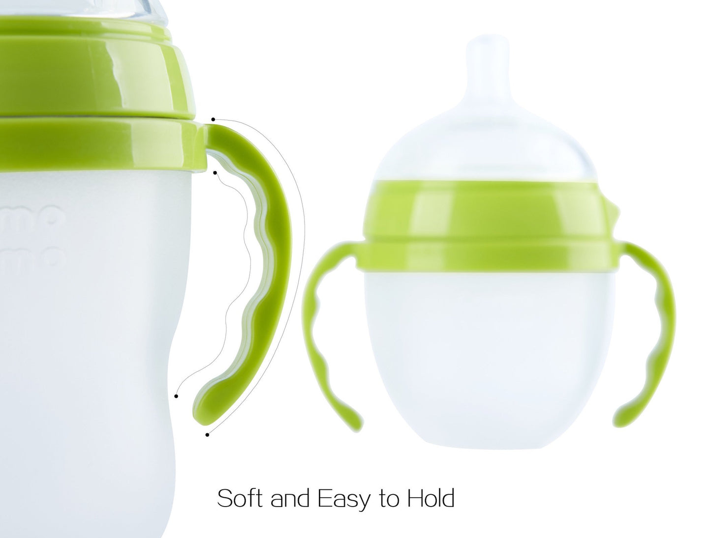 Compatible Bottle Handle For Comotomo, (Pack Of 3, Green)